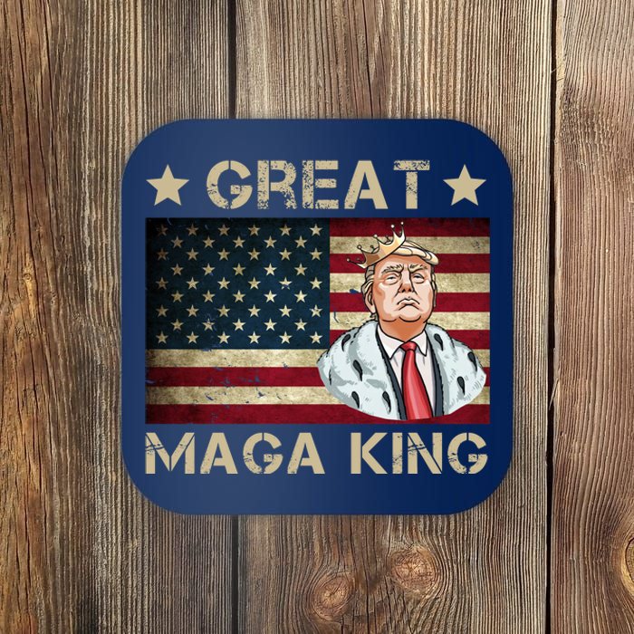 Great Maga King Trump USA Flag Coaster