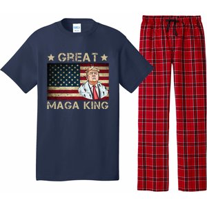 Great Maga King Trump USA Flag Pajama Set