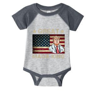 Great Maga King Trump USA Flag Infant Baby Jersey Bodysuit