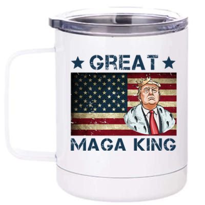 Great Maga King Trump USA Flag 12 oz Stainless Steel Tumbler Cup