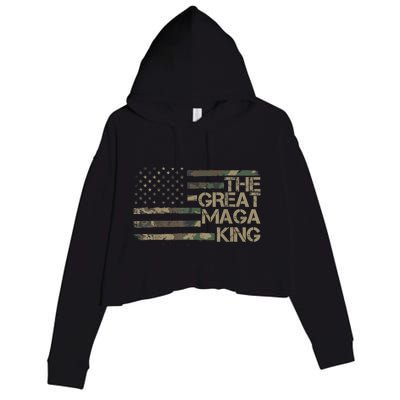 Great Maga King ,Maga King, The Great Maga King, Ultra Maga Crop Fleece Hoodie