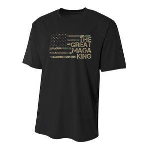 Great Maga King ,Maga King, The Great Maga King, Ultra Maga Youth Performance Sprint T-Shirt