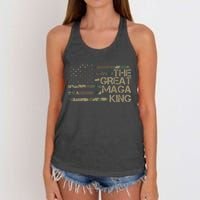 Great Maga King ,Maga King, The Great Maga King, Ultra Maga Women's Knotted Racerback Tank