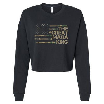 Great Maga King ,Maga King, The Great Maga King, Ultra Maga Cropped Pullover Crew