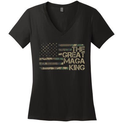 Great Maga King ,Maga King, The Great Maga King, Ultra Maga Women's V-Neck T-Shirt