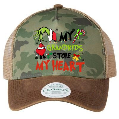 Grinchmas My Kids Stole My Heart Funny Christmas Legacy Tie Dye Trucker Hat