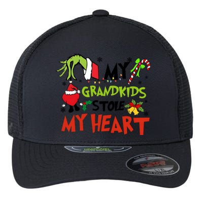 Grinchmas My Kids Stole My Heart Funny Christmas Flexfit Unipanel Trucker Cap