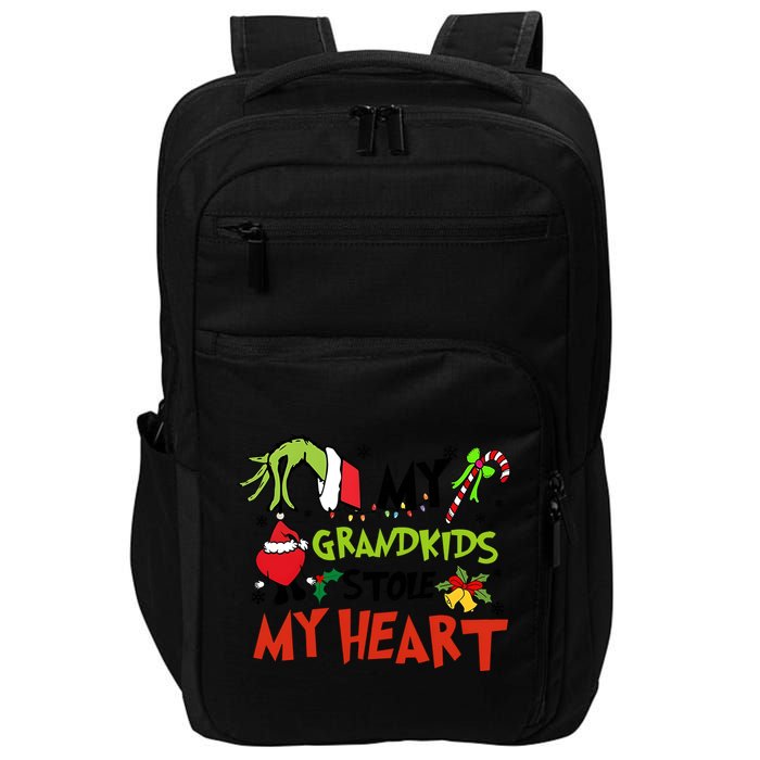 Grinchmas My Kids Stole My Heart Funny Christmas Impact Tech Backpack