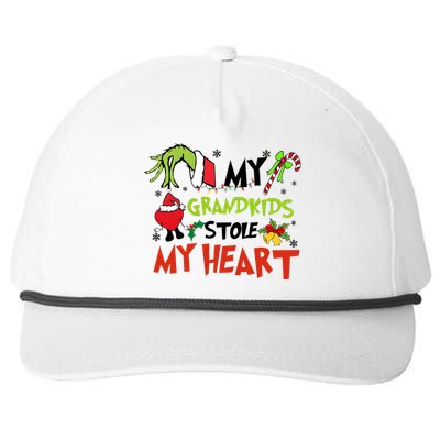 Grinchmas My Kids Stole My Heart Funny Christmas Snapback Five-Panel Rope Hat