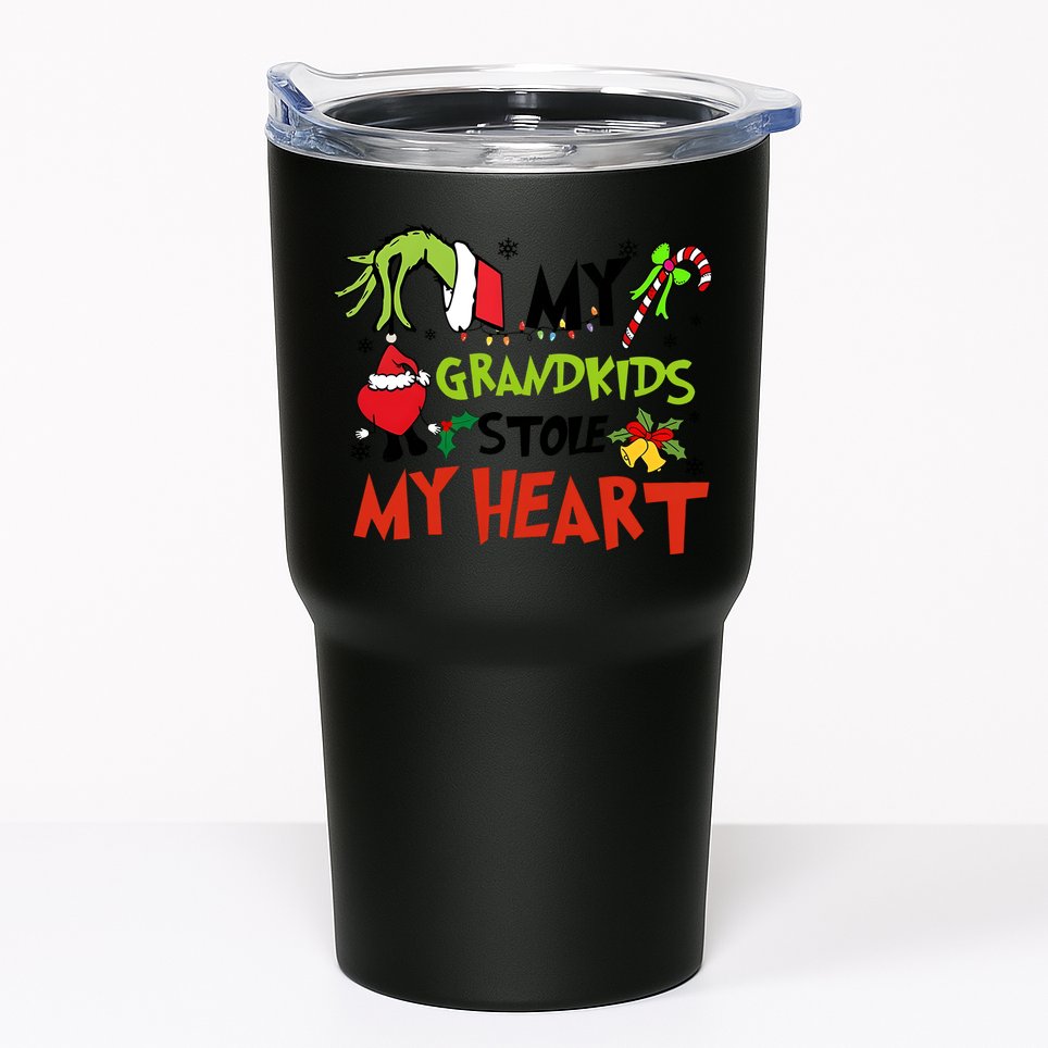 Grinchmas My Kids Stole My Heart Funny Christmas Tumbler