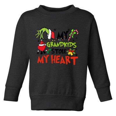 Grinchmas My Kids Stole My Heart Funny Christmas Toddler Sweatshirt