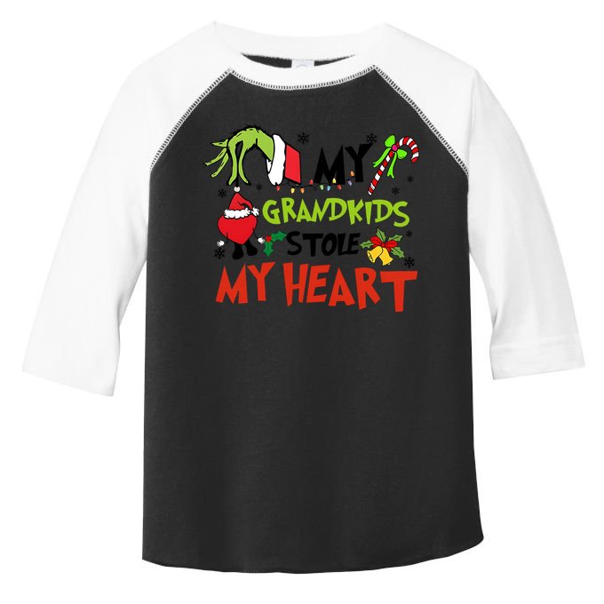 Grinchmas My Kids Stole My Heart Funny Christmas Toddler Fine Jersey T-Shirt