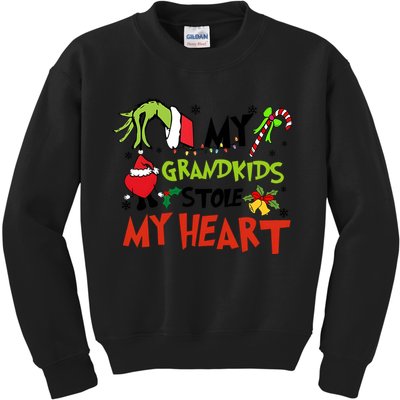 Grinchmas My Kids Stole My Heart Funny Christmas Kids Sweatshirt