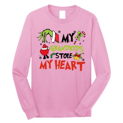 Grinchmas My Kids Stole My Heart Funny Christmas Long Sleeve Shirt