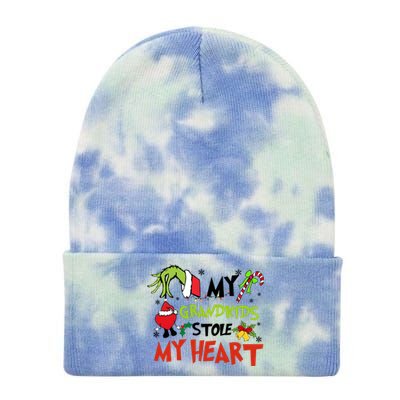 Grinchmas My Kids Stole My Heart Funny Christmas Tie Dye 12in Knit Beanie