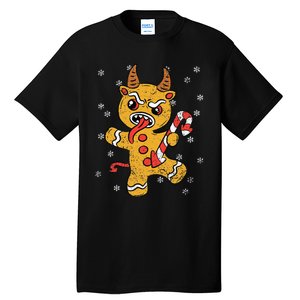 Gingerbread Man Krampus Christmas Pajama Xmas Candy Cane Tall T-Shirt