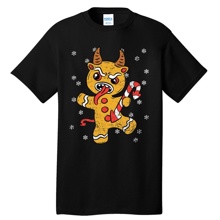 Gingerbread Man Krampus Christmas Pajama Xmas Candy Cane Tall T-Shirt