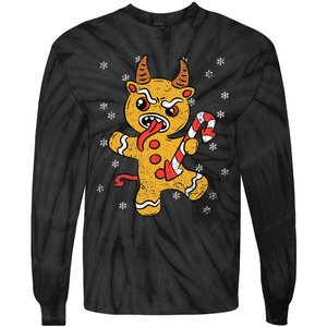 Gingerbread Man Krampus Christmas Pajama Xmas Candy Cane Tie-Dye Long Sleeve Shirt