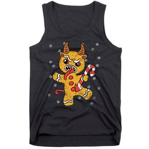 Gingerbread Man Krampus Christmas Pajama Xmas Candy Cane Tank Top