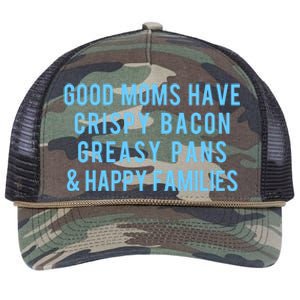 Good Moms Know Bacon Gift Retro Rope Trucker Hat Cap