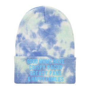 Good Moms Know Bacon Gift Tie Dye 12in Knit Beanie