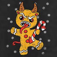 Gingerbread Man Krampus Christmas Pajama Xmas Candy Cane  Cool Comfort Performance Bucket Hat
