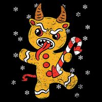 Gingerbread Man Krampus Christmas Pajama Xmas Candy Cane  16 in Basic Backpack