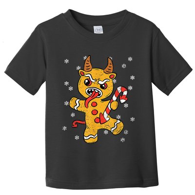 Gingerbread Man Krampus Christmas Pajama Xmas Candy Cane  Toddler T-Shirt