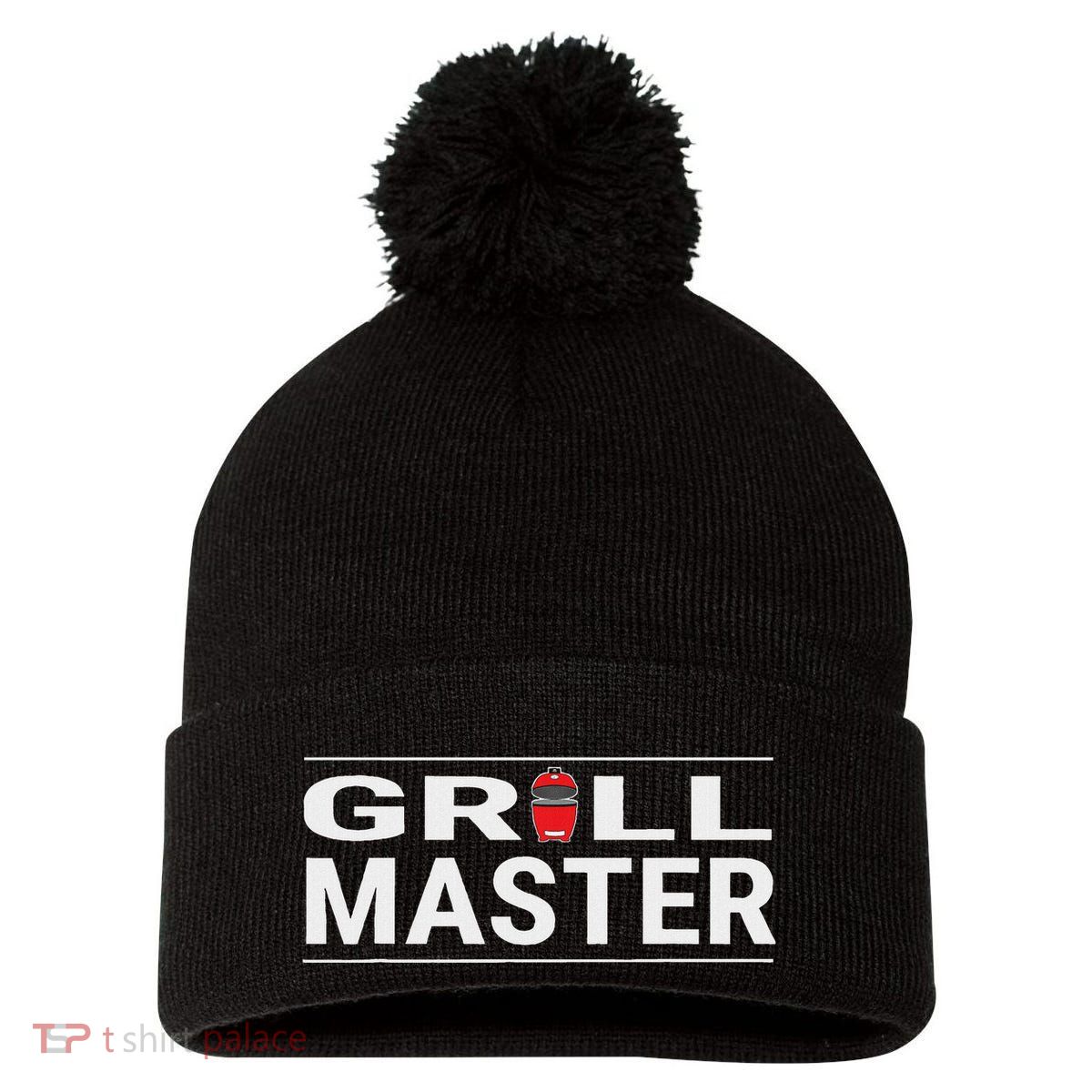 Grill Master Kamado Style Bbq Barbecue Pitmaster Pom Pom 12in Knit Beanie