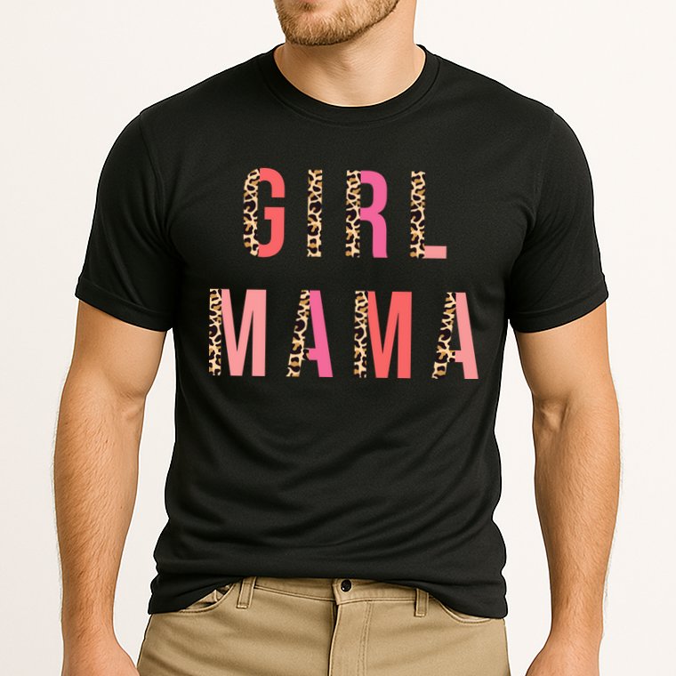Girl Mama Leopard Cooling Performance Crew T-Shirt