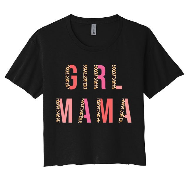Girl Mama Leopard Crop Top