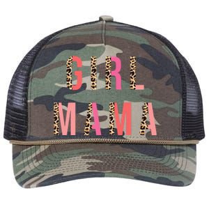 Girl Mama Leopard Retro Rope Trucker Hat Cap