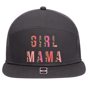 Girl Mama Leopard 7 Panel Mesh Trucker Snapback Hat