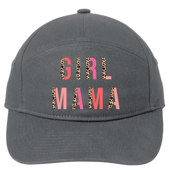 Girl Mama Leopard 7-Panel Snapback Hat