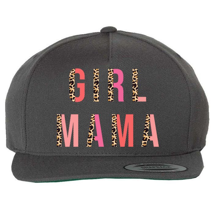 Girl Mama Leopard Wool Snapback Cap