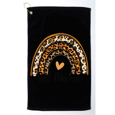 Girl Mama Leopard Cheetah Rainbow Mothers Day Cute Mom Gifts Platinum Collection Golf Towel