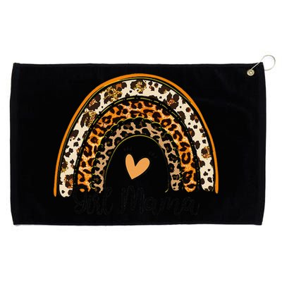 Girl Mama Leopard Cheetah Rainbow Mothers Day Cute Mom Gifts Grommeted Golf Towel