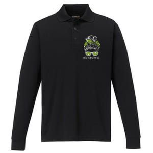 Golf Mom Life Mothersday Golfer Sport Lover Mama Mommy Performance Long Sleeve Polo