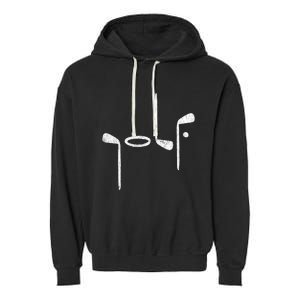 Golf Minimalist Logo Women Golf Fan Golfer Garment-Dyed Fleece Hoodie