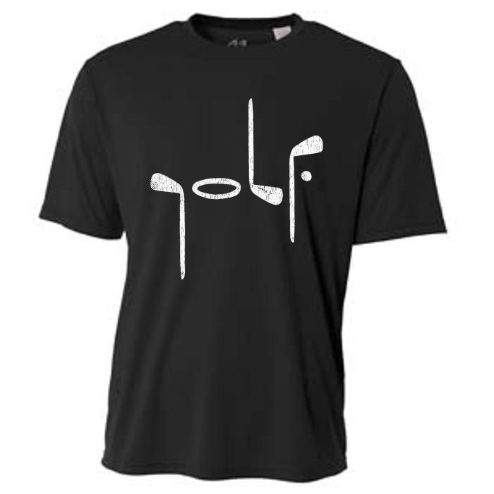 Golf Minimalist Logo Women Golf Fan Golfer Cooling Performance Crew T-Shirt