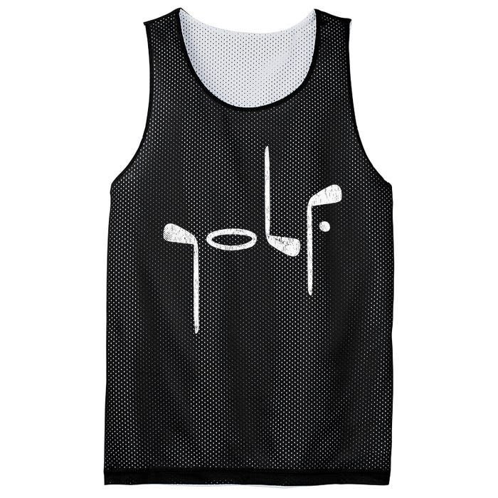 Golf Minimalist Logo Women Golf Fan Golfer Mesh Reversible Basketball Jersey Tank