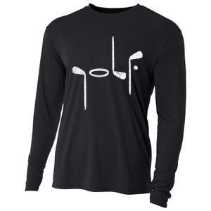 Golf Minimalist Logo Women Golf Fan Golfer Cooling Performance Long Sleeve Crew