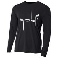 Golf Minimalist Logo Women Golf Fan Golfer Cooling Performance Long Sleeve Crew