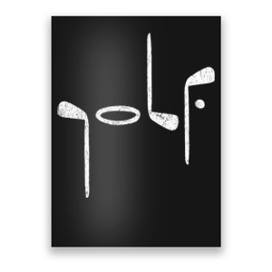 Golf Minimalist Logo Women Golf Fan Golfer Poster