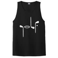 Golf Minimalist Logo Women Golf Fan Golfer PosiCharge Competitor Tank