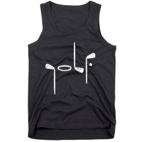 Golf Minimalist Logo Women Golf Fan Golfer Tank Top