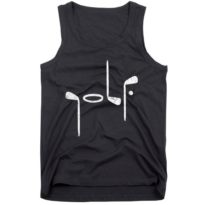 Golf Minimalist Logo Women Golf Fan Golfer Tank Top