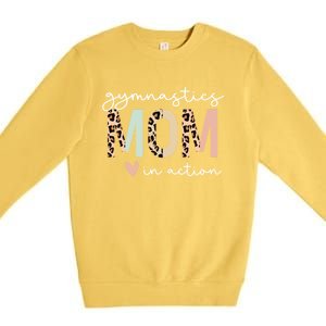 Gymnastics Mom Leopard Meaningful Gift Premium Crewneck Sweatshirt