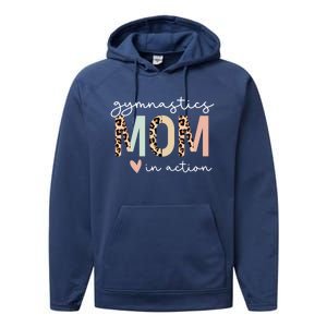 Gymnastics Mom Leopard Meaningful Gift Performance Fleece Hoodie