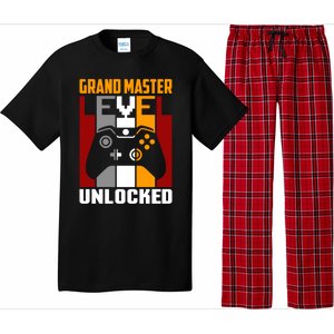 Grand Master Level Unlocked Video Gaming Expert Gamer Funny Gift Pajama Set